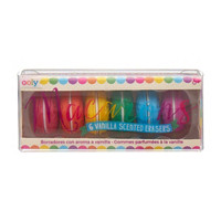 Ooly Vanilla Scented Macaron Shaped Erasers, Set of 6