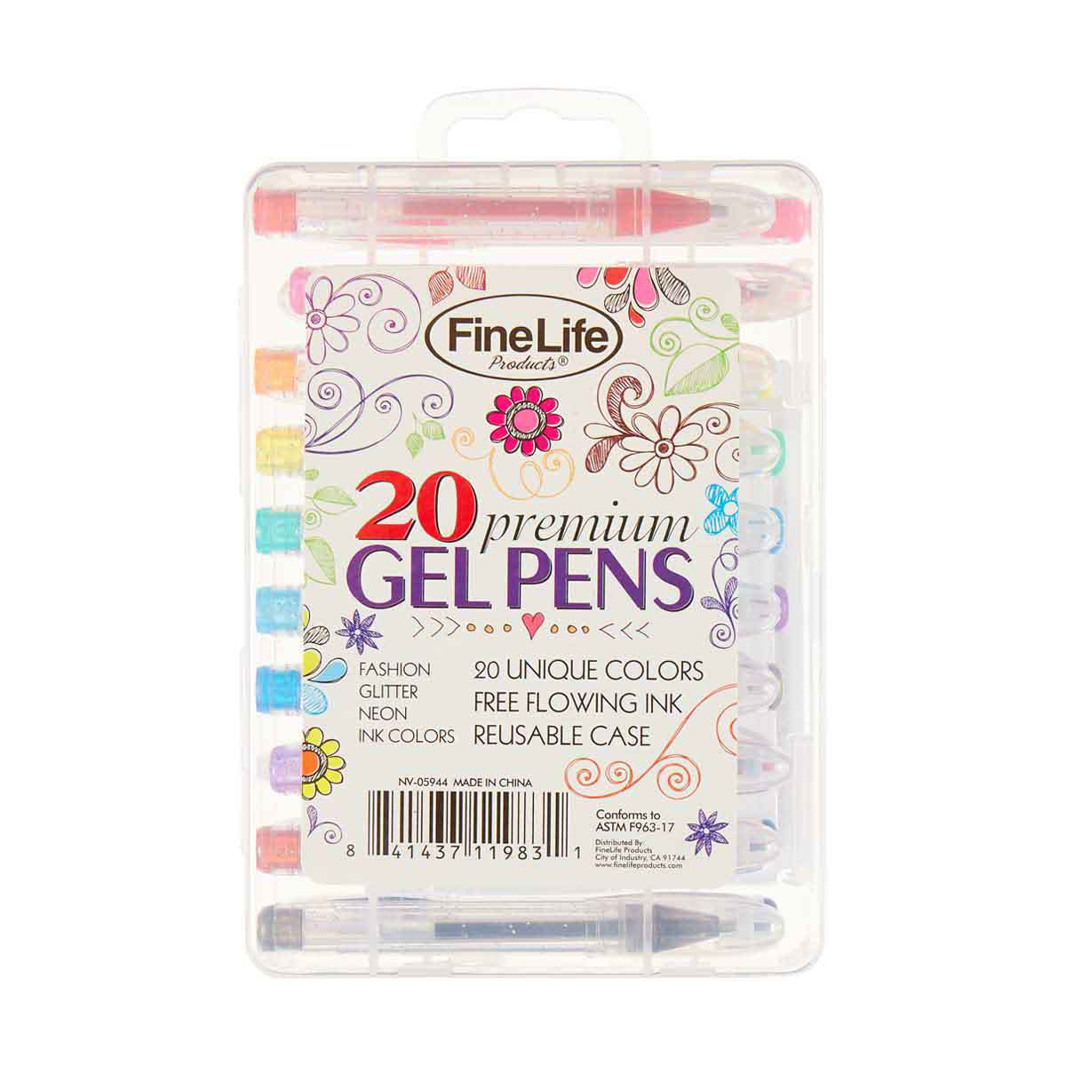 FineLife Premium Gel Pen Set, 20 Count