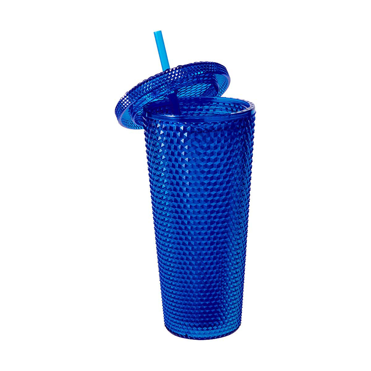 West & Fifth Blue Textured Drinking Tumbler, 24 oz.