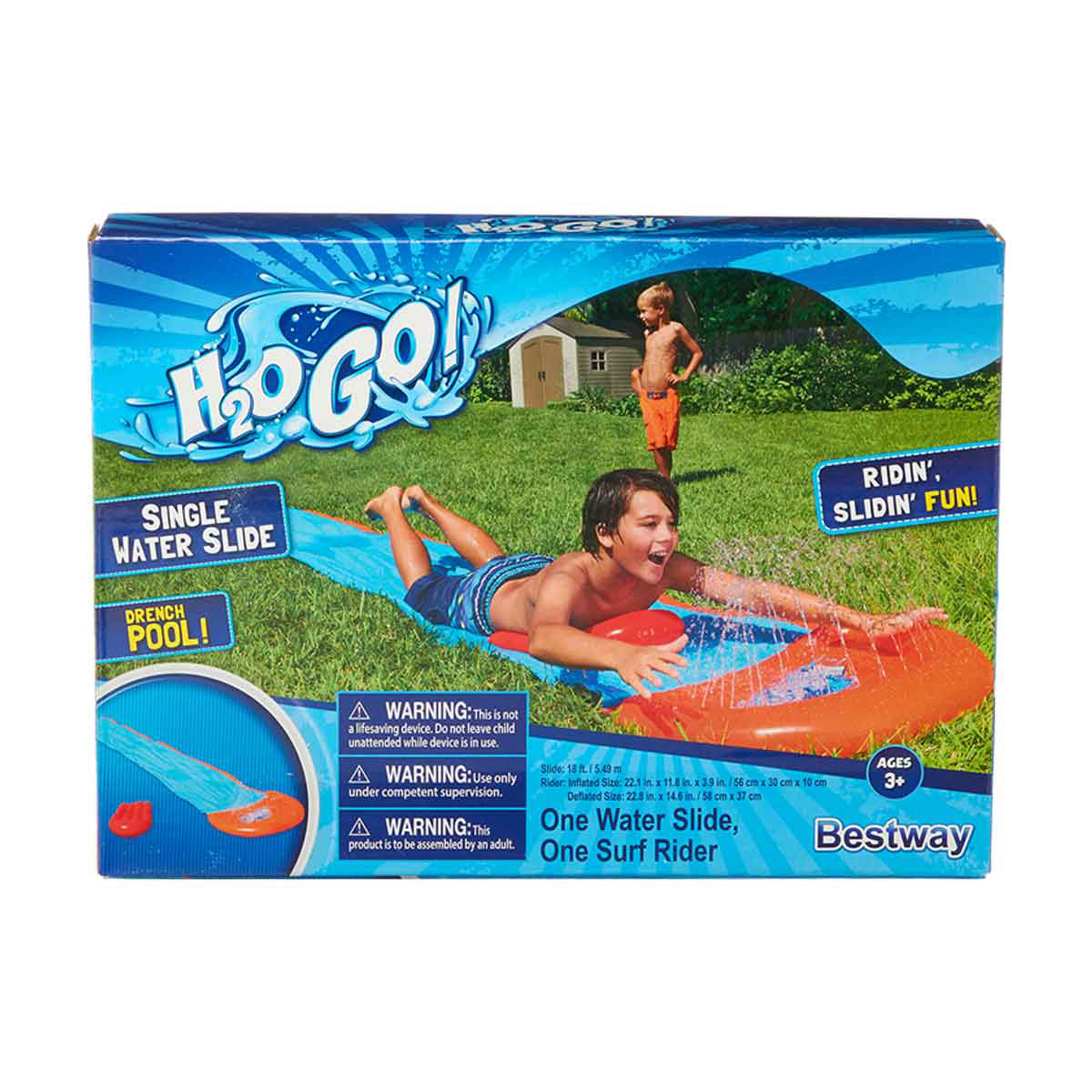 Bestway H2O GO! Single Water Slide, 18 ft