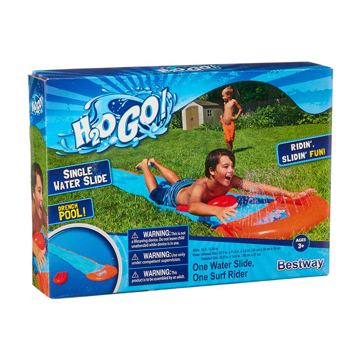 Bestway H2O GO! Single Water Slide, 18 ft