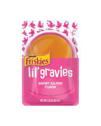 Purina Friskies Lil' Gravies Savory Salmon Flavor Complement Cat Food, 1.55 oz