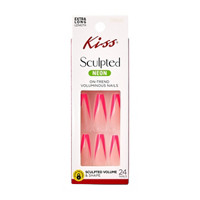 KISS Sculpted Neon Press-On Nails, ‘Neon Party’ - 24 Pieces