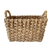 Natural Rectangular Rush Basket, Large