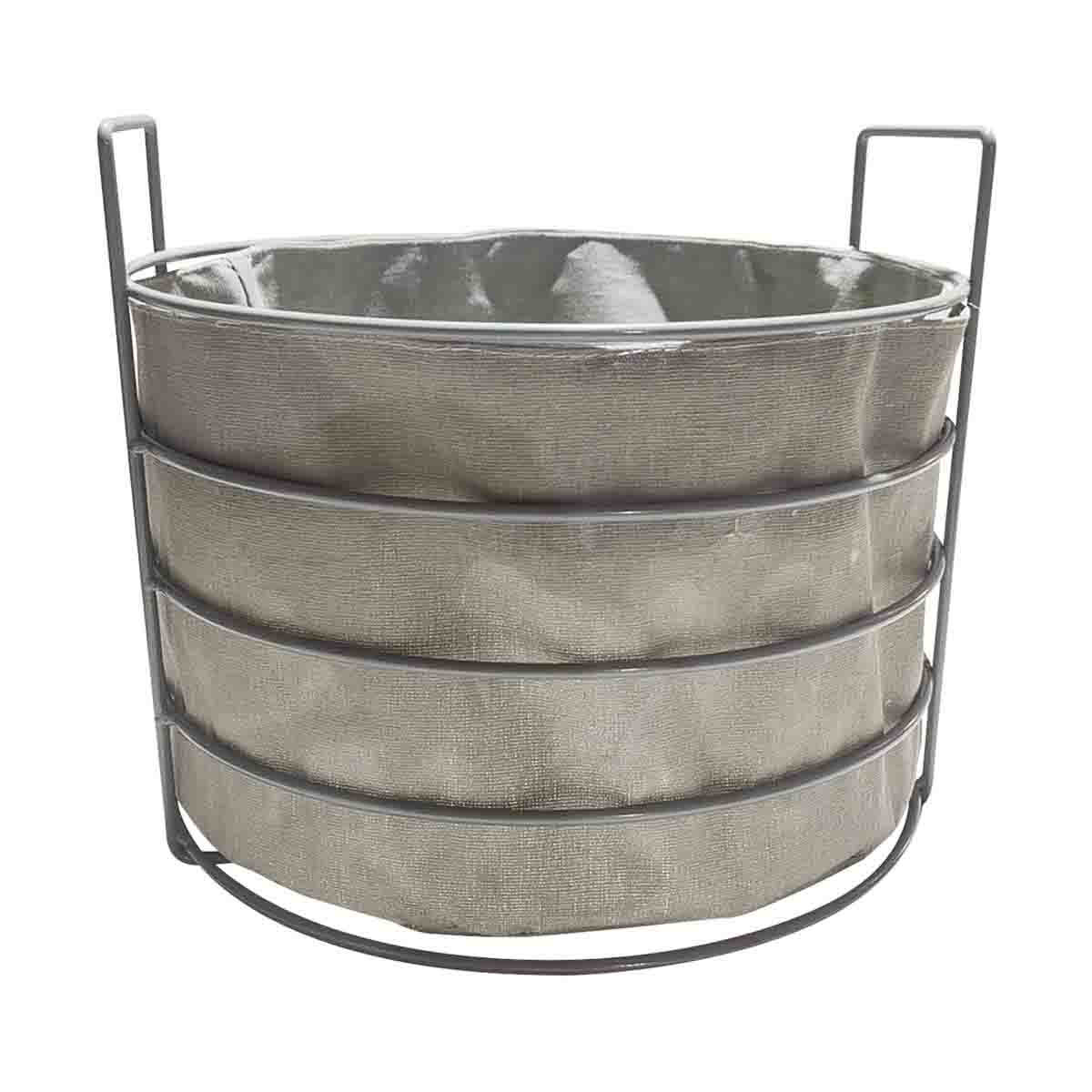 Black Round Metal Basket, Large