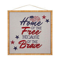 Home of the Free Because of the Brave Framed Wooden Wall Decor