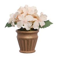 Artificial Potted Hydrangeas in Distressed Planter