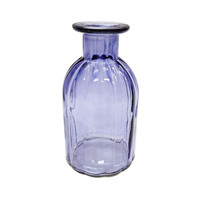 Blue Cylindrical Shaped Glass Vase