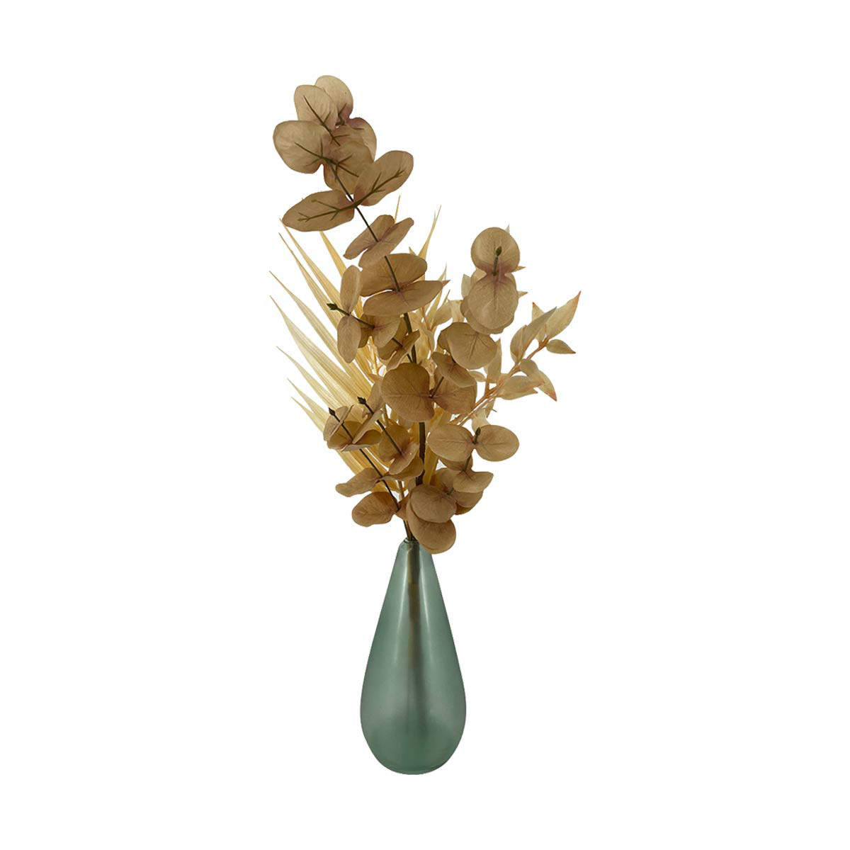 Artificial Eucalyptus Floral in Glass Vase
