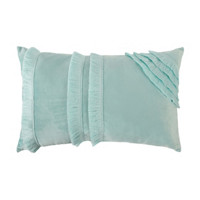 Aqua Haze Fringe Decorative Lumbar Pillow
