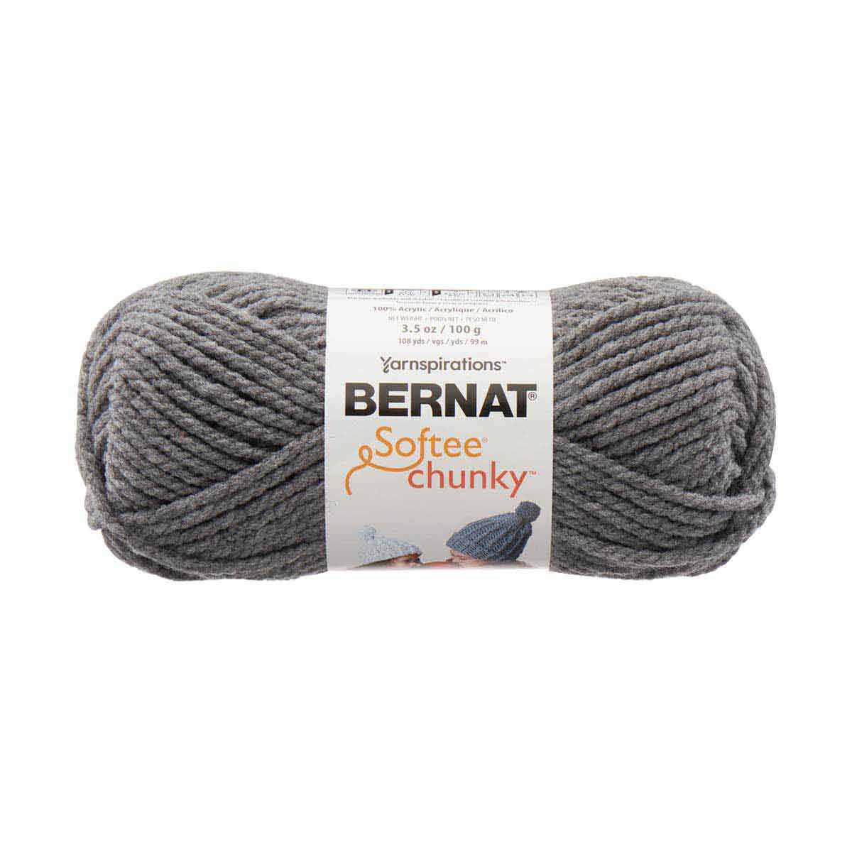 Bernat Yarnspirations Softee Chunky Gray Yarn