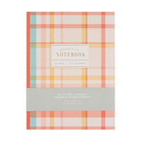 Gingham Standard Ruled Bound Notebook Set, 2 Count