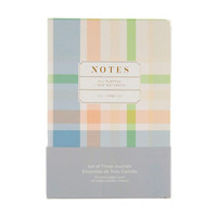 Bright Gingham Journal Set, 3 Count