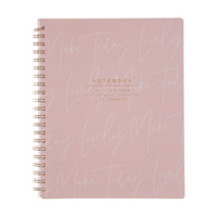 Light Pink Spiral Bound Large Journal, 60 Pages