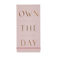 Own the Day Light Pink Flip Notepad, 80