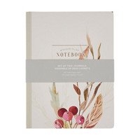 Floral Patterned Standard Ruled Notebook Set, 2 Count