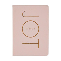 Jot It Down Pink Faux Leather Journal, 120