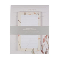 Be Here Now Floral Desk Notepad Set, 2