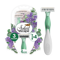 BIC Soleil Escape Women's Disposable Razors With 3 Blades - Lavender & Eucalyptus, 4ct