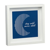 'Stay Wild Moon Child' Wooden Printed Framed Art Décor