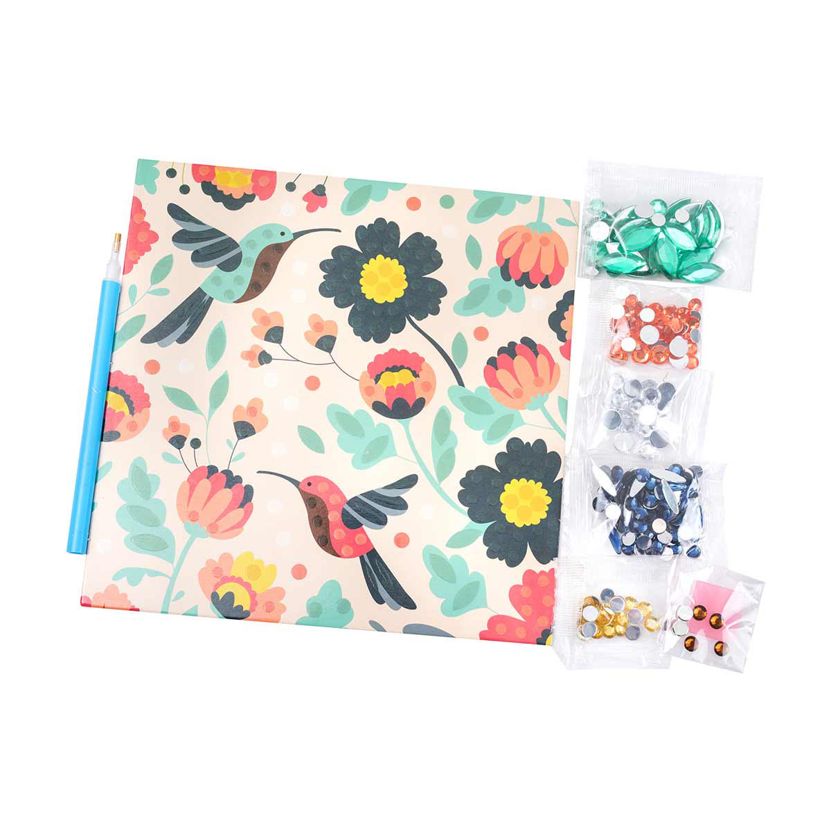 American Crafts 'Flowers' Gem Craft Kit, 7 in x 7 in
