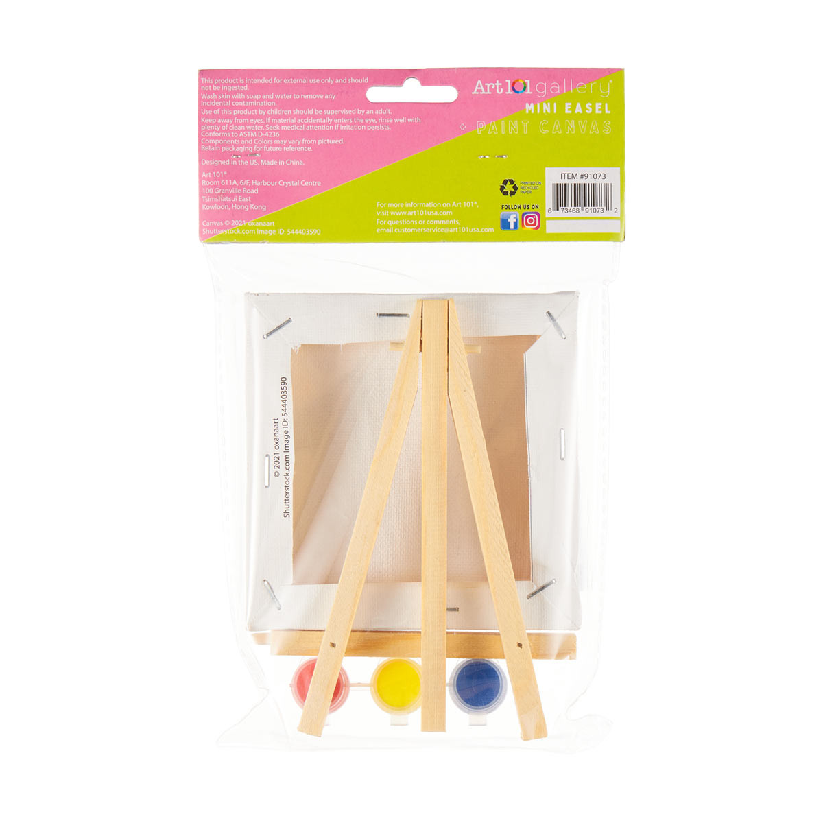 Art 101 Gallery Mini Canvas with Easel Paint Kit