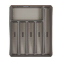 Madesmart Silverware 6 Compartment Tray, Soft Gray