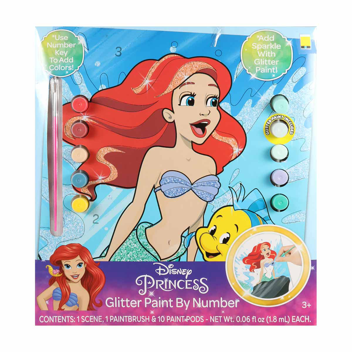 Disney Princess Glitter Paint By Number