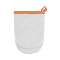 White Quilted Fabric Mini Oven Mitt