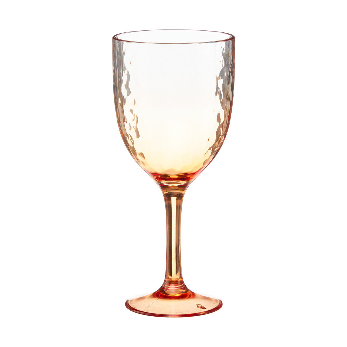 Hammered Peach Wine Glass, 14 oz.