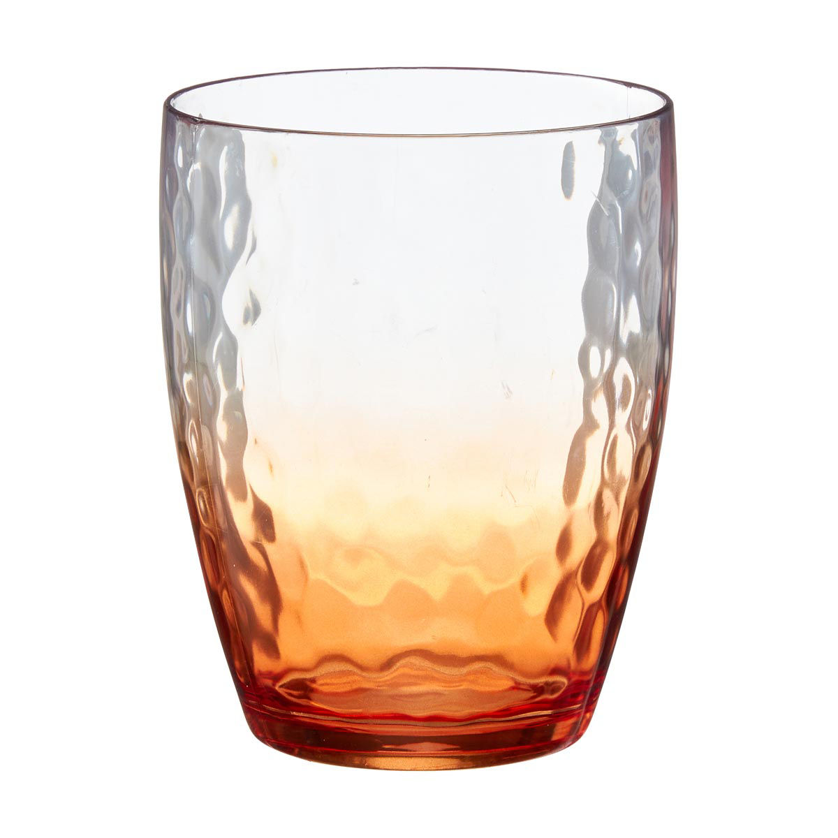 Ombre Beveled Peach Drinking Glass, 15 oz.