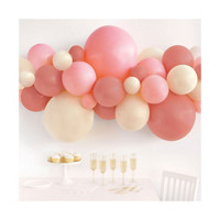 Pink, Peach, & White Double Stuffed Balloon Arch