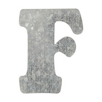 Tin Letter -  F, 4 in