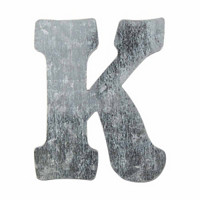 Tin Letter -  K, 4 in