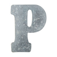 Tin Letter - P, 4 in