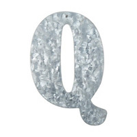 Tin Letter - Q, 4 in