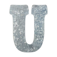 Tin Letter - U, 4 in