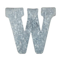 Tin Letter - W, 4 in