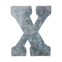 Tin Letter - X, 4 in