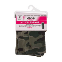 Zone Pro Camouflage Capri Length Ladies Active Leggings