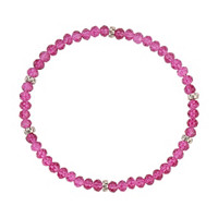 Raspberry Crystal Bracelet, 4 mm