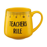 Teachers Rule Yellow Ceramic Mug