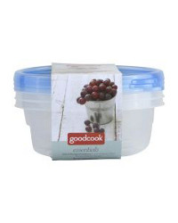 Goodcook Essentials Round Food Storage Containers, 3 Count