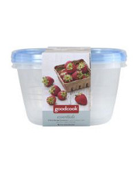Goodcook Essentials Deep Square Food Storage Containers, 2 Count