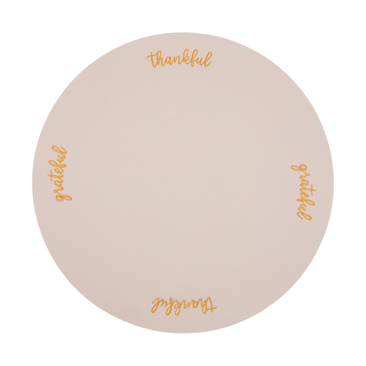 Faux Leather Placemat with Embroidery