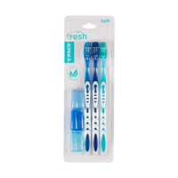 Dental Guru Fresh Soft Toothbrush with Travel Cover, Pack of 3