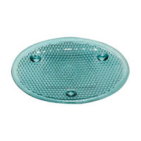 Embossed Vintage Glass Soap Dish, Teal