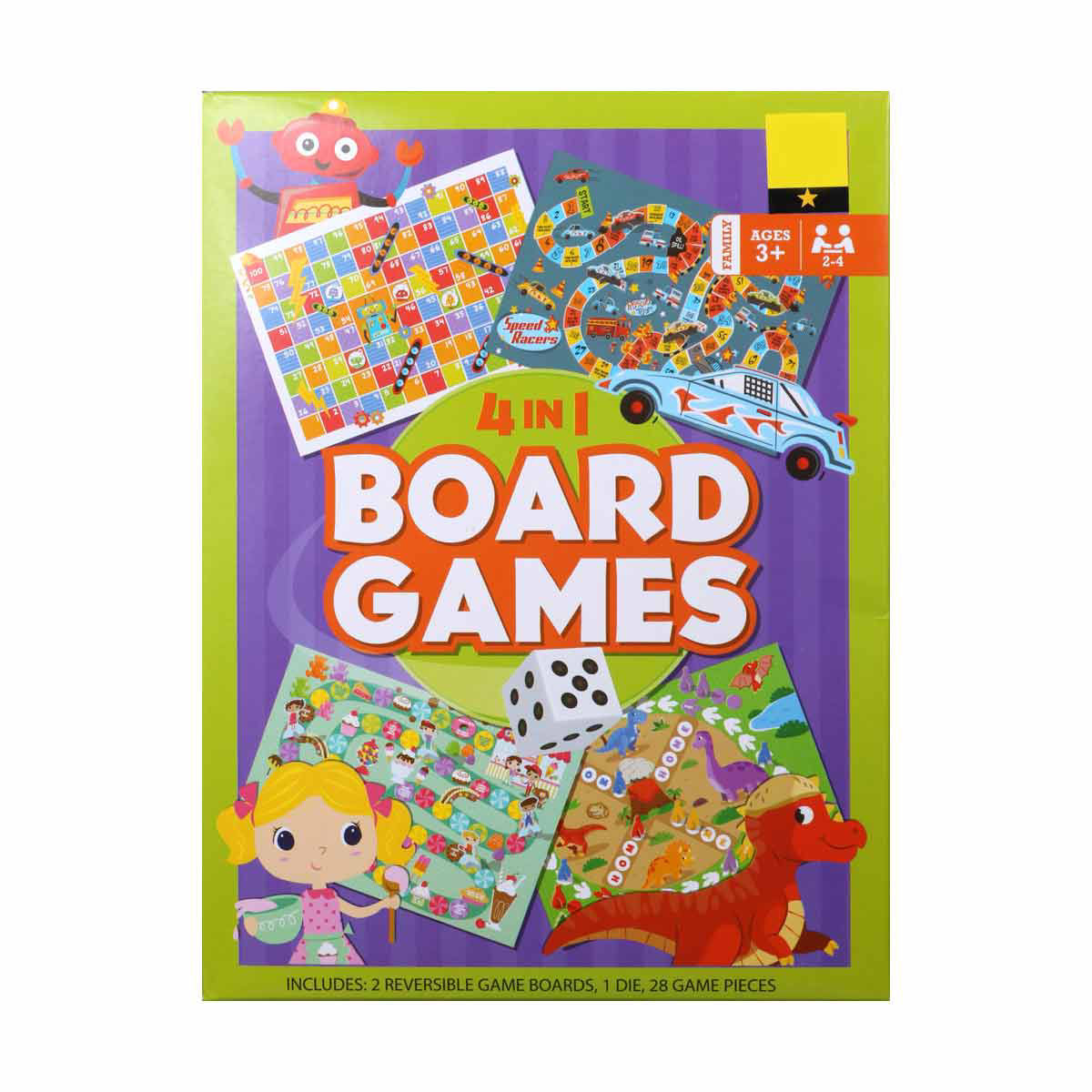 Classic 4 In 1 Board Games Assorted