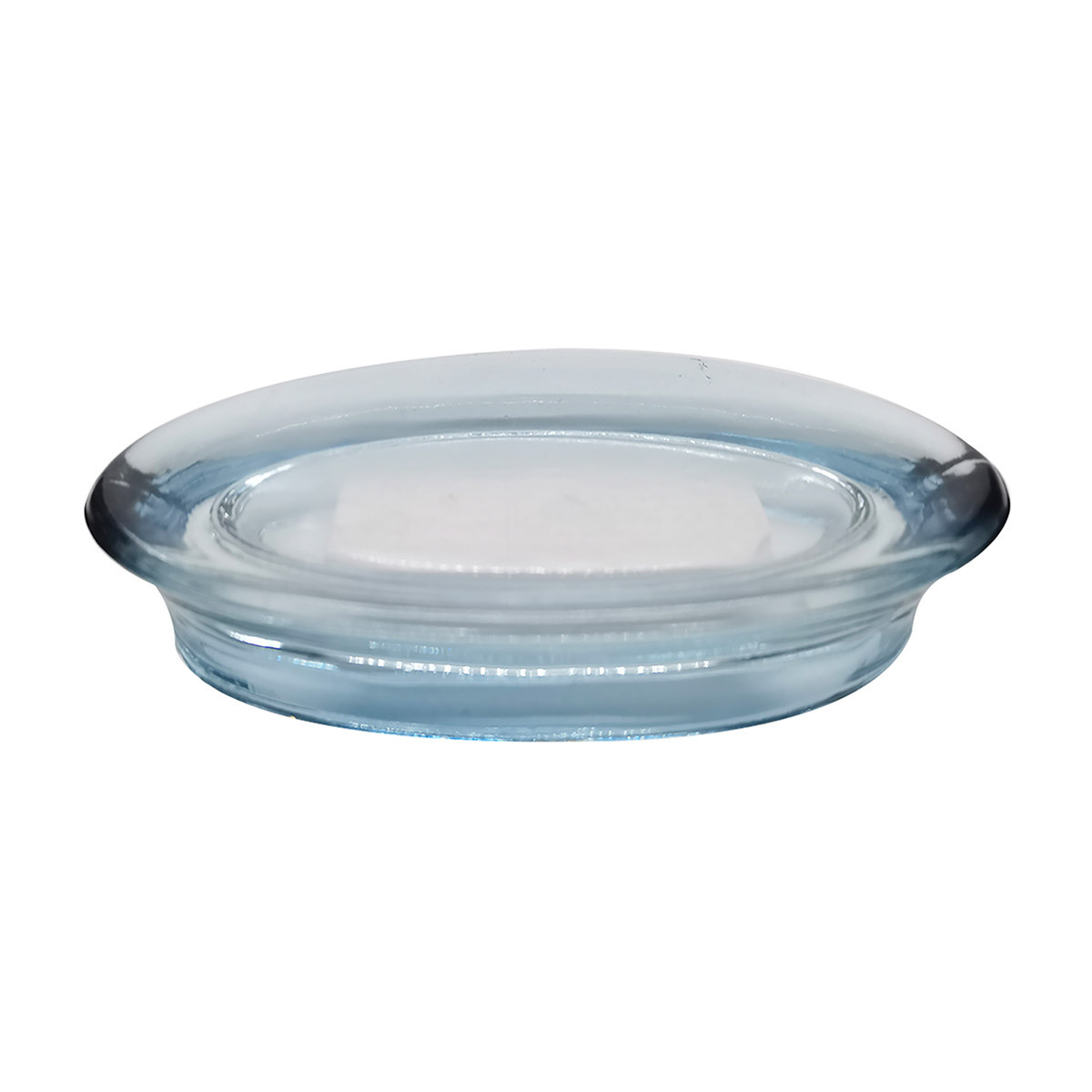 Glass Blue Soap Dish