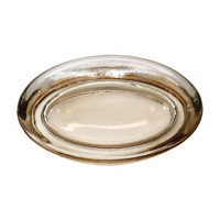 Glass Soap Dish, Amber